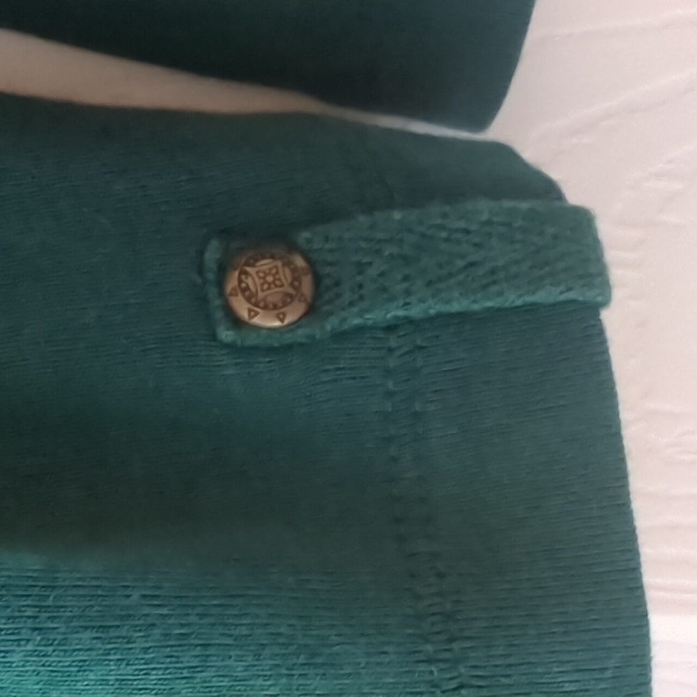 Ruff Hewn Women's Hunter Green Long Sleeve Crew Neck Top Large 🌸 - Picture 3 of 6
